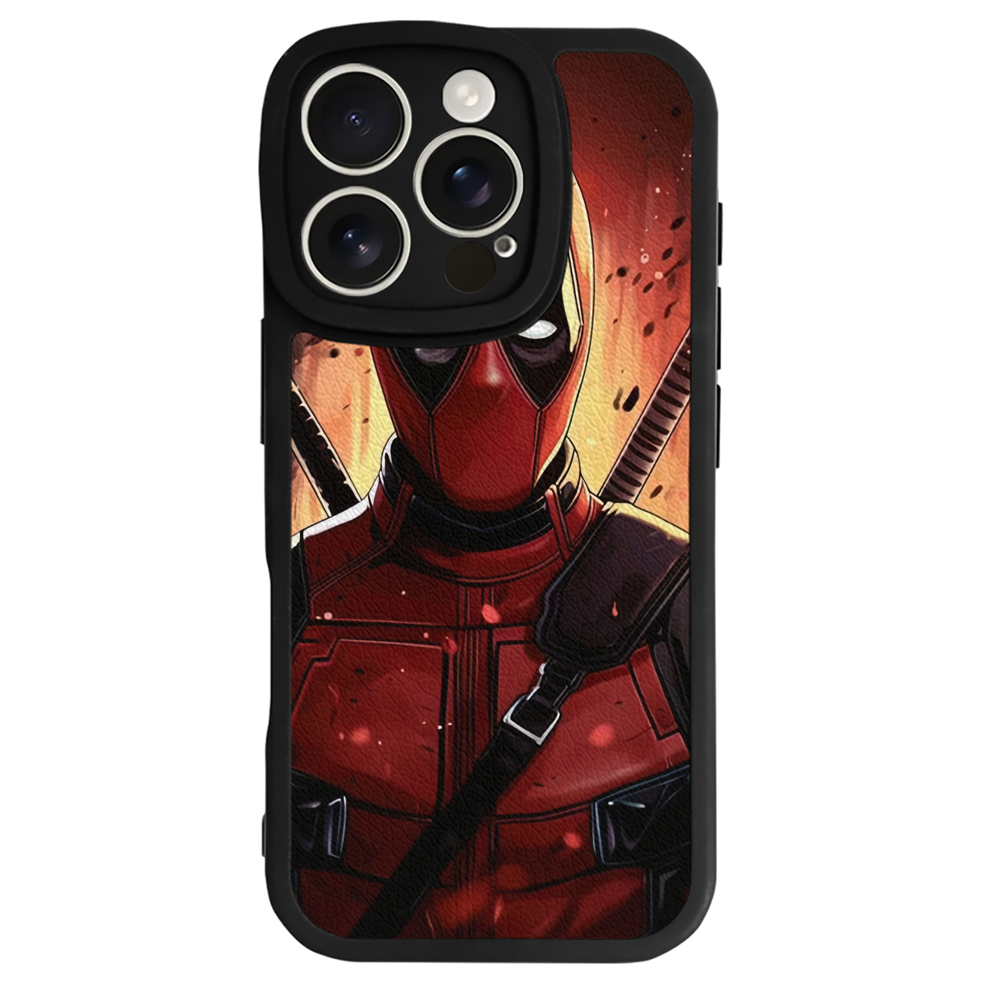 （画像用） Deadpool デッドプール 【iPhone 16シリーズ対応】シリコンスマホケース（レザー調） 材質：シリコン